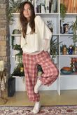 Patrick Plaid Brushed Cotton Demi Bloom Pant Soft Red
